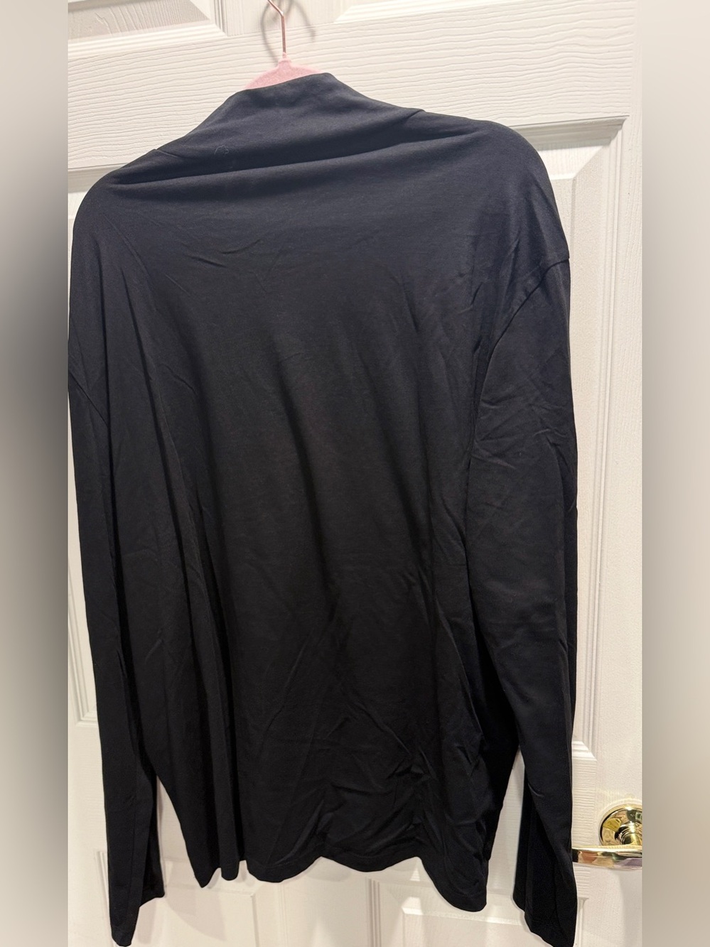 Calvin Klein Mens Long Sleeve Mock Neck Shirt Black XXL NWOT - Picture 4 of 6